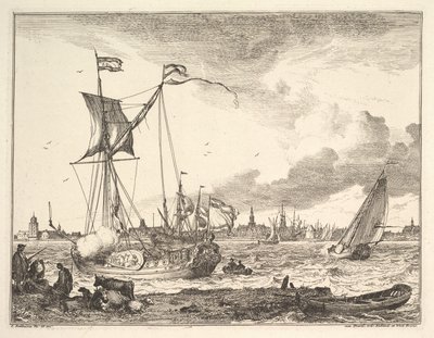 Scène de port - Ludolf Backhuysen I