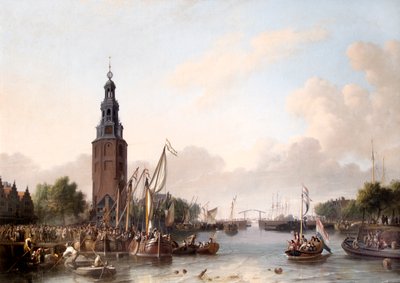 Un homme de rang embarquant à Amsterdam - Ludolf I Backhuysen