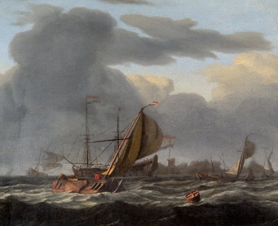 Un navire de guerre à l