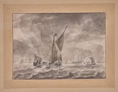 Navires dans une tempête - Ludolf I Backhuysen