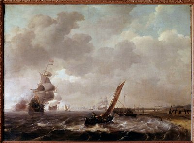 La mer au Helder en Hollande - Ludolf I Backhuysen