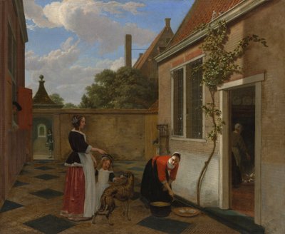 Scène dans une cour, début des années 1660 - Ludolf de Jongh