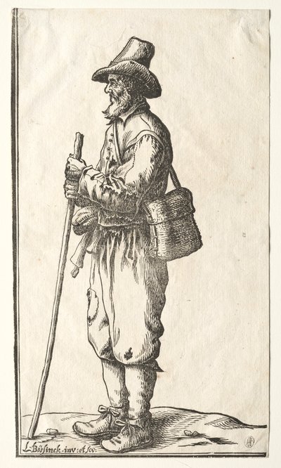 Mendiant de profil vers la gauche - Ludolph Büsinck