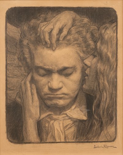 Beethoven écoutant une muse - Ludovic Alleaume