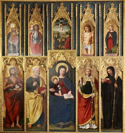 Retable, 10 tableaux : Vierge à l