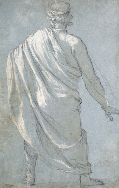 Un homme vu de dos portant un manteau - Ludovico Cardi Cigoli