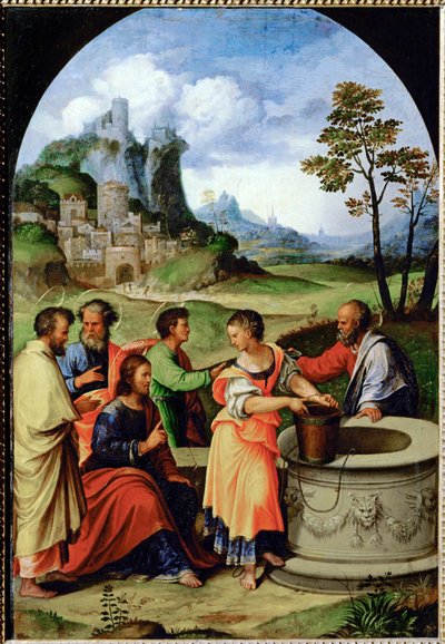 Le Christ et la Samaritaine - Ludovico Mazzolino