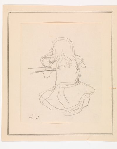Fille assise de dos - Ludvig Find