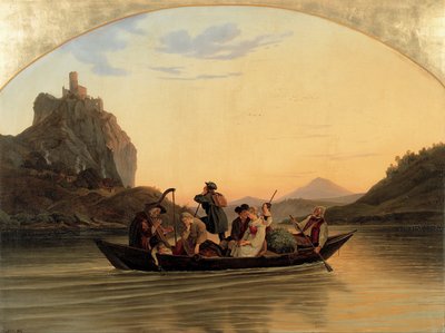 Traversée à Schreckenstein, 1837 - Ludwig Adrian Richter