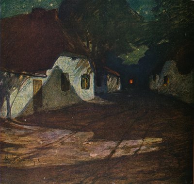 Une nuit au clair de lune, vers 1900, 1905 - Ludwig Dettmann