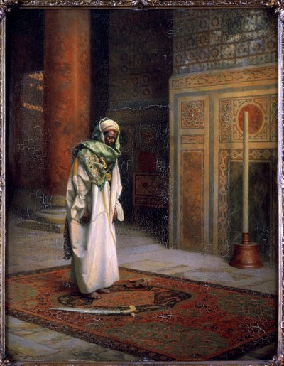 Dans la mosquée, vers 1921 (huile sur toile) - Ludwig Deutsch