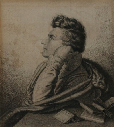Portrait du poète Heinrich Heine 1797-1856, 1827 - Ludwig Emil Grimm