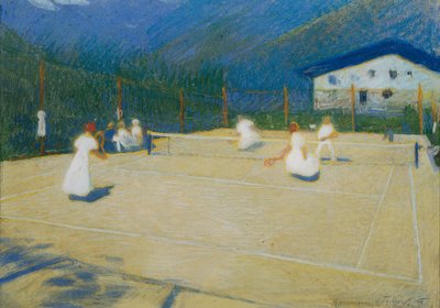 Court de tennis à Gossensass, 1908 - Ludwig Ferdinand Graf