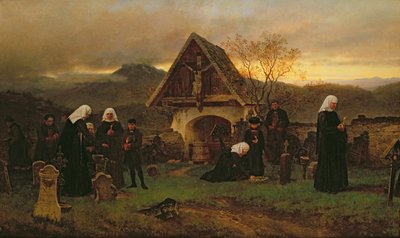 Le jour des morts au cimetière - Ludwig Friedrich Wilhelm Riefstahl