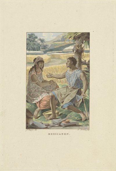 Bewoners van Mexico - Ludwig Gottlieb Portman
