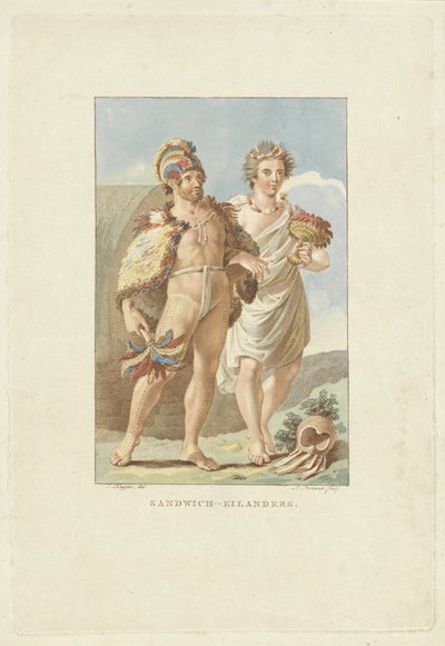Habitants des îles Sandwich (Hawaii) - Ludwig Gottlieb Portman