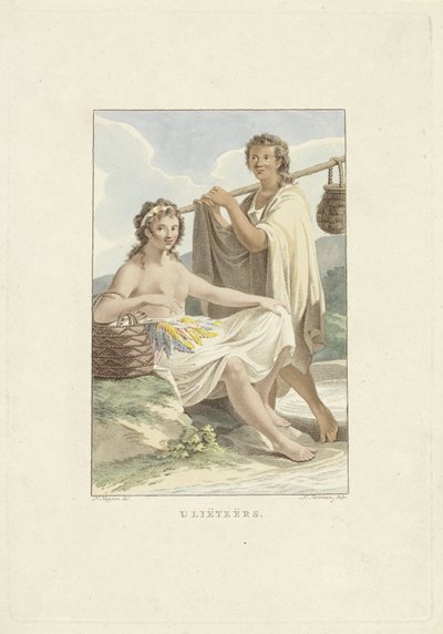 Bewoners van het eiland Ulietea (Raiatea) - Ludwig Gottlieb Portman