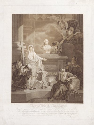Image commémorative pour le pape Pie VI - Ludwig Gottlieb Portman