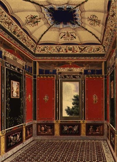 La Salle Pompéienne peinte par Augustine Aglio (1777-1857) de 