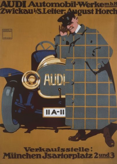 AUDI Automobil-Werke m. b. H. Zwickau i. S. Directeur: August Horch - Ludwig Hohlwein