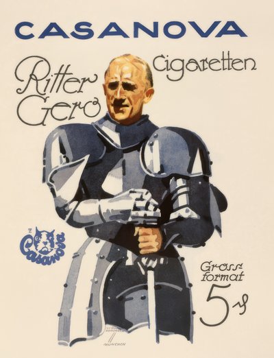 Casanova Cigaretten / Ritter Gero - Ludwig Hohlwein