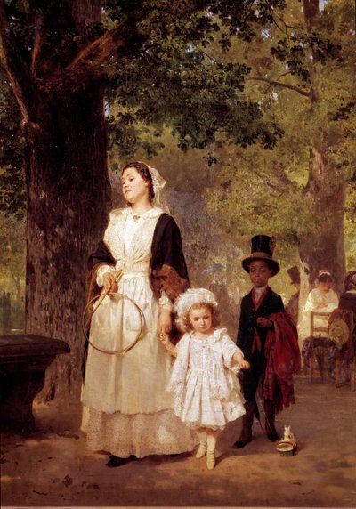 La promenade au jardin des Tuileries - Ludwig Knaus