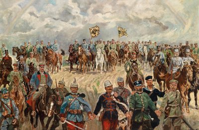 Les monarques alliés avec leurs commandants pendant la Première Guerre mondiale - Ludwig Koch