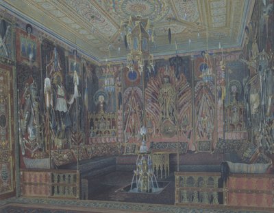 La salle turque asiatique dans le Grand Palais à Tsarskoïe Selo - Ludwig Premazzi