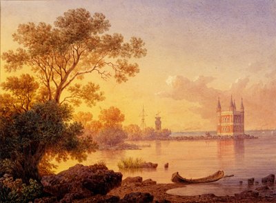 Vue sur le pavillon des Roses Ozerki à Peterhof - Ludwig Premazzi