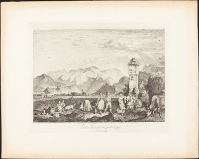 Das Tännnengebirge bei Salzburg - Ludwig Richter