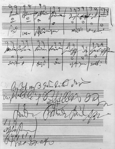 Partition musicale manuscrite (encre sur papier) - Ludwig van Beethoven