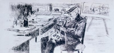 Portrait du peintre Giovanni Fattori - Luigi Levi