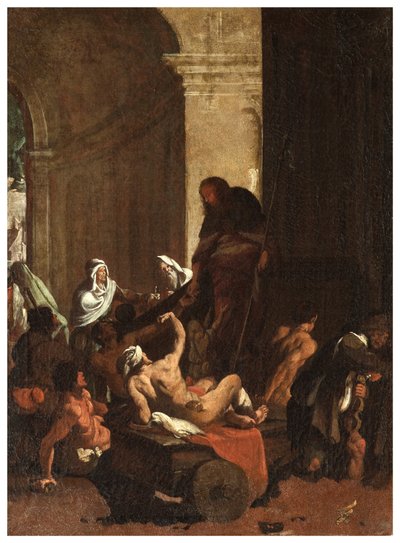 Distribution de biens aux pauvres - Luigi Miradori