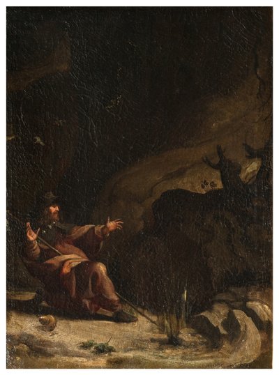 Transept nord, Autel de San Rocco 1635, 45, Genovesino 1645, San Rocco visité par les foires dans le désert, Peint en bas à droite - Luigi Miradori