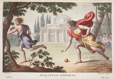 Atalante et Hippomène ou Atalanta e Ippomene, Livre X, illustration des Métamorphoses d
