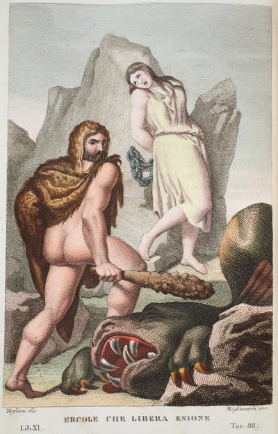 Hercule sauve Hésione, Livre XI, illustration des Métamorphoses d