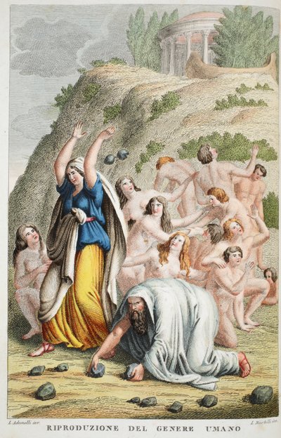 Restauration de la race humaine ou Riproduzione del Genere Umano, Livre I, illustration des Métamorphoses d