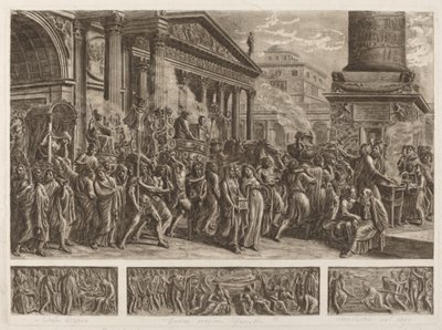 Les cendres de Trajan portées en procession triomphale - Luigi Ademollo