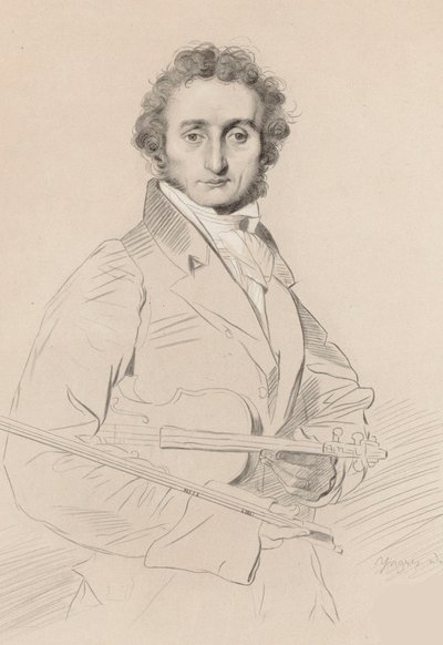 Portrait de Niccolò Paganini 1782-1840, 1830 - Luigi Calamatta