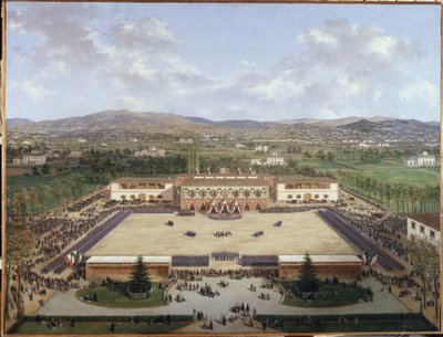 Démonstration militaire dans le parc des Cascine - Luigi Garibbo