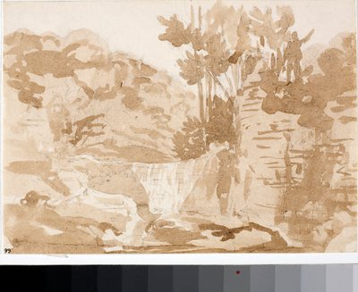 Paysage avec cascades à Settignano, Toscane - Luigi Garibbo
