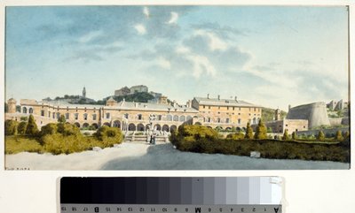 Le palais Doria à Fassolo, Italie (aquarelle, ca 1825) - Luigi Garibbo