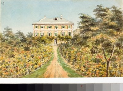 Vue du casino Lagomarsino sur la côte de Rivarolo, près de Gênes - Luigi Garibbo
