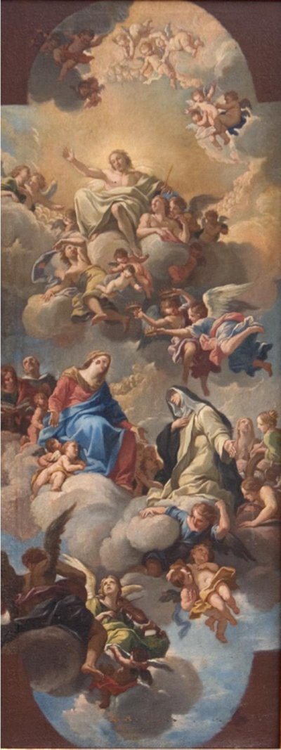 Marie présentant Sainte Catherine de Sienne au Christ - Luigi Garzi