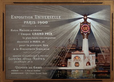 Exposition universelle de Paris 1900 : publicité pour la marque LU - Illustration par Luigi Loir (1845-1916) - Luigi Loir