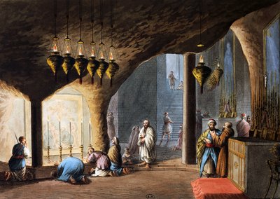 Grotte de la Nativité, Jérusalem - Luigi Mayer