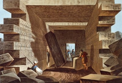 Intérieur du Temple de Jupiter Ammon en Libye - Luigi Mayer