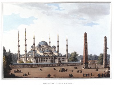 Mosquée du Sultan Ahmed (1609-1616), Istanbul. Dans « Vues des dominions ottomans, en Europe, en Asie, et certaines îles de la Méditerranée » d
