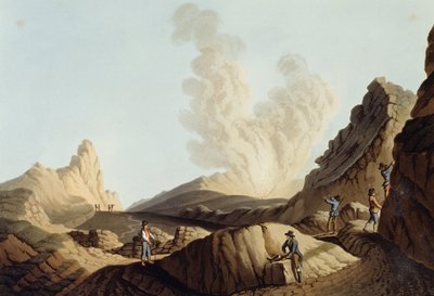 Île de Stromboli, Cratère - Luigi Mayer