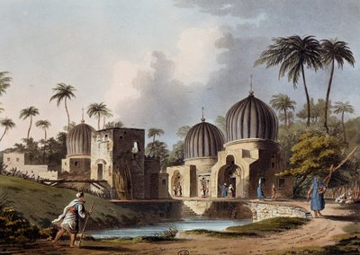 Tombes des Saints Arabes à Rosette, gravure, par Luigi Mayer (1755-ca 1803), d